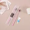 Conjunto de Amenidades Descartáveis para Hotel, Escova de Dentes Descartável para Hotel com Pasta de Dentes, Conjunto de Escova de Dentes de Cerdas Macias, Específico para Hotéis e Pousadas