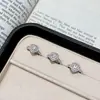 Anillo de Amor Doble Círculo Full Diamante de Cristal Blanco Natural para Mujer, Diseño de Nicho, Lujo Ligero, Anillo de Compromiso de Gama Alta, Exquisito y Versátil