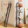 Rack de Armazenamento de Equipamentos Esportivos e de Fitness Rack de Armazenamento de Basquete Arte de Ferro para Casa Dobrável Artigo Esportivo Artefato de Armazenamento de Bolas