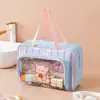 Nova Bolsa de Natação Fofa de Grande Capacidade, Impermeável, Separação Seca e Úmida, Bolsa de Armazenamento Transparente de Camada Dupla, Bolsa Fofa para Esportes e Fitness