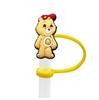 Funda para Popote de Oso Arcoíris Tapa para Popote Tapón de Polvo de Silicona Decoración de Popote de Fiesta de Anime Productos Transfronterizos