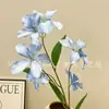 Estilo Pintura a Óleo Flor de Orquídea Chama Artificial 6 Cabeças Decoração Sala de Estar Casa Salão de Casamento Cenário de Jardim Decoração Vitrine