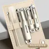 Set de cortauñas con estuche de cuero giratorio, pinza diagonal individual para uso doméstico para recortar uñas de los pies, herramienta de pedicura para venta al por mayor
