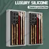 Suministro Exclusivo Transfronterizo de Fundas de Vidrio Rayado de Madera Estilo Vintage para Samsung S24/S25U, Fundas Personalizadas para Teléfono A55 al por Mayor