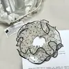 Cintas de pelo de burbujas coloridas, scrunchies de malla con lunares frescos, accesorios grandes de alta gama para moños para mujeres