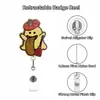 Insignia de Duende Boo Linda Brillante con Clip Retráctil para el Lugar de Trabajo, Regalo Divertido de Caricatura Original