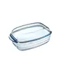 Bandeja para Hornear de Horno de Microondas, Bandeja Especial para Hornear de Vidrio de Borosilicato Alto, Plato Doméstico Resistente al Calor para Cocinar Pescado al Vapor en Horno de Microondas con Tapa
