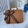 Caja tejida de ratán, Maleta tejida de ratán, Caja de regalo vintage, Caja de ratán color café, Caja de regalo de boda, Caja tejida, Caja de regalo de ratán