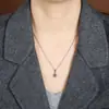 Colgante de Collar Luochen Transfronterizo Más Vendido con Zirconia Hoja de Arce, Cadena de Clavícula Exquisita de Diseño de Nicho de Lujo Ligero para Mujer