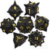 Dados metálicos transfronterizos COC grupo de juego DND Dungeons and Dragons TRPG traje de dados multifacéticos D6 g Juego de mesa Sulu