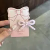 Pinza para el pelo de estilo coreano simple con lunares, corazón y cuadros, Pinza de pico de pato lateral con lazo para chica dulce, Horquilla de moda Ins
