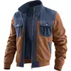 Otoño 2026 Transfronterizo Amazon 3D Nueva Chaqueta Casual Color Sólido Cuello Alto Cremallera Camisa Moda A prueba de Viento Ropa Deportiva