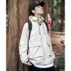 Chamarra con capucha estilo americano para hombre otoño 2023 nueva marca de moda diseño con sentido nicho chaqueta estampada chamarra