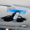 Clipe de óculos para carro multifuncional fofo com incrustação de diamante carro carro carro interior pala de sol criativo suporte para óculos de sol feminino