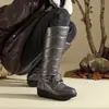 24 Otoño Invierno Felpa Gruesa Suela Gruesa Botas de Algodón Caña Alta Botas de Nieve Comercio Exterior Cálidas Botas para Mujer Transfronterizo Nuevo Estilo