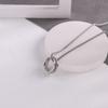 Collar de Acero de Titanio Versátil Europeo y Americano para Hombre Marca de Moda Personalidad Callejera Celebridad de Internet Colgante Suéter Hip-hop Cadena Hip-hop No se Desvanece