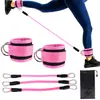 Tobillero de fitness con 2 hebillas para entrenamiento de piernas, entrenamiento de cadera, anillo para pies, correa para leggings, entrenamiento con hebilla de tobillo