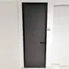 Puerta corredera de vidrio Changhong ultraestrecha minimalista para baño Puerta de baño para inodoro Aleación de titanio y magnesio Puerta interior minimalista para cocina