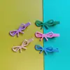 Novo Presilha de Cabelo Bico de Pato Laço Pintura Macaron Brilhante Acessórios de Cabelo Fofos Presilha Lateral Presilha para Franja Acessórios