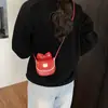 2026 Nova Bolsa Infantil de Renda de Gato para Meninas Bolsa Transversal com Laço de Desenho Animado Bolsa de Mão Fofa Estilo Princesa