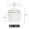 Olla de Estofado de Cerámica con Tapa, Forro para Estofar Sellado con Agua, Olla para Nido de Pájaro Doméstica, Olla para Estofar para Hotel, Olla Pequeña para Sopa, Olla Comercial para Vaporizar para Estofar Sopa