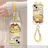 Muñeco de Esponja Lindo Adecuado para Funda de Teléfono Apple 16Pm Iphone18 Pareja Dibujos Animados 17 con Cordón 15 Estilo Coreano