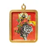 Venta Directa al por Mayor de Amuletos Taoístas y Budistas Pintados a Mano con el Dios Marcial de la Riqueza Zhao Gongming en Thangka Vermellón Pintado en Oro Estilo Tíbet