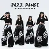 Conjunto de jazz moderno para niñas, top elegante y genial de manga larga, ropa de práctica, disfraz de jazz infantil para modelaje y actuaciones en el escenario