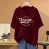 Camiseta de Algodón Puro de Verano de Manga Corta de Longitud Media para Mujer, Talla Grande, Corte Holgado, Cubre los Glúteos, Oculta el Vientre, Efecto Adelgazante, Top de Tallas Grandes