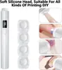 Suporte de Mesa Portátil para Nail Art com Tira de Silicone e Rotação de 360 Graus, Suporte Multifuncional para Pontas de Unha e Lâmpada de Cura