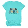 Camiseta básica de manga corta con cuello redondo, moda casual para mujer, enfermera NICU, donde Amazon eBay estación independiente