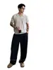 Camisa polo, suéter tejido, camiseta de manga corta, cuello en V para hombre, cuello de gaviota, tela texturizada, estilo old money, seda de hielo, verano, venta al por mayor de fábrica transfronteriza