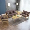 Sofá de Madera Maciza para Sala de Estar, Estilo Moderno Sencillo, Adecuado para Apartamentos de Alquiler, Dormitorio, Sofá de Tela Sencillo de Dos o Tres Plazas, Sofá Pequeño para Oficina