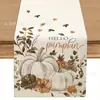 Venta Caliente Transfronteriza Camino de Mesa de Calabaza de Otoño Impresión de Alta Definición Hoja de Arce Piña Decoración de Festival Camino de Mesa Atmósfera del Hogar En Stock