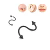 Anel de sobrancelha em S de aço titânio moda europeia e americana transfronteiriça anel labial joia de piercing multifuncional de aço inoxidável Amazon wish Novo