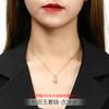 Nuevo y moderno collar con colgante de jade hetiano de plata esterlina s925 para mujer, elegante conjunto de cadena con colgante de oro con forma de mariposa, hada y celebridad cibernética.