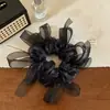 Novedoso scrunchie de estilo dulce 2026 con encaje y estampado a cuadros, adecuado para coletas y moños, accesorio para el cabello versátil