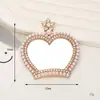 2025 Novo Espelho de Coração DIY Acessórios de Joias para Celular Diamante Pérola Flor Lente Materiais de Beleza para Celular