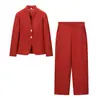Ropa popular de mujer de AliExpress Europa y América transfronteriza, conjunto versátil simple y elegante de tops y pantalones para ir al trabajo