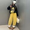 Terno de veludo para meninas outono e inverno 2024 novo estilo ocidental infantil conjunto de duas peças de moletom casual coreano para meninas inverno