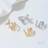Cuentas Espaciadoras de Oro Real de 14K Incrustadas con Zirconio Mariposa Cristal Rosa Pulsera Anillo DIY Materiales para Accesorios de Joyería Hechos a Mano
