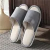Pantuflas de Algodón y Lino para Mujer de Verano para Interiores Antideslizantes para Parejas Tejido de Lino para el Hogar de Hombre Sandalias de Suelo para Primavera y Otoño Cuatro Estaciones