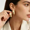 Mais vendidos na Europa e América, brincos ovais geométricos simples, estilo vintage, luxo leve, toque de alta qualidade, estilo nicho, brincos populares