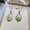 Nuevo collar de perlas con incrustaciones de agua dulce con flores de palacio retro chino, colgante de temperamento esmaltado con gotas, venta al por mayor para mujeres