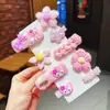 Osito de Fresa Pinza para el Pelo Rellena Pinza Lateral para Flequillo de Niña Adorno para el Cabello Accesorios para el Cabello de Niñas Pinza Linda para Niña Bebé