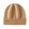 Chapéu de Cashmere Feminino Cashmere Puro Outono e Inverno Novo Versátil à Prova de Frio Proteção para as Orelhas Chapéu de Tricô Chapéu Frio para Exterior
