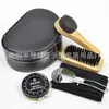 Kit portátil para engraxar sapatos calçadeira kit de cuidados com o couro engraxadeira de sapatos escova de sapatos kit em estoque atacado óleo de manutenção em couro genuíno