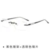 Gafas sin marco para miopía para hombre, titanio puro ultraligero, se pueden personalizar con lentes recetados, estilo de negocios, fotocromáticas, gafas anti luz azul para mujer, modernas