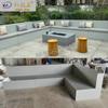 Xinmeishi Personalizado Estilo Moderno Hundido Cubierta de Cemento Patio Área de Descanso Sofá Asiento de Cubierta de Fibra de Vidrio
