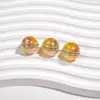 Cuentas Redondas de Color UV Incrustadas con Circonita Luminosa Cuentas Sueltas Cuentas Espaciadoras Bolsa Colgante Cadena para Teléfono Móvil Pulsera Accesorios para Joyería DIY